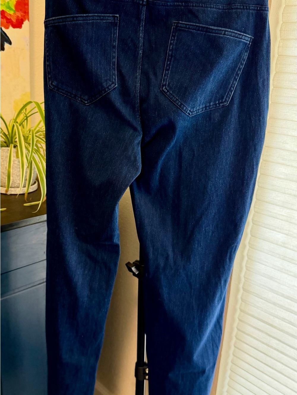 Lands’ End Starfish Knit Denim Jeans Medium Tall 10-12 Dark Indigo - Picture 3 of 6